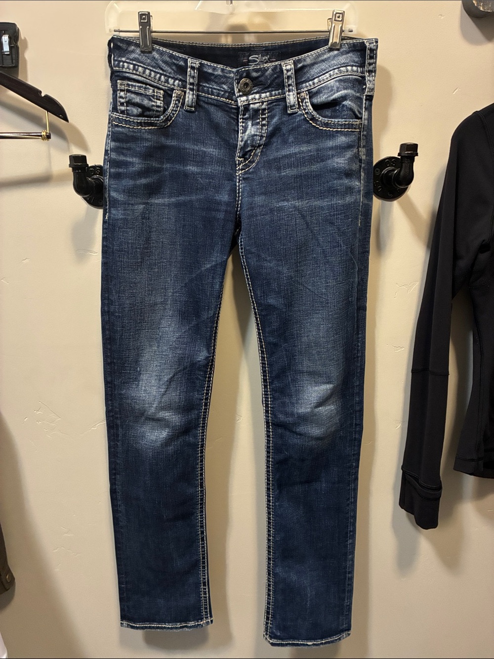 Silver Suki Jeans Women's Dark Blue Slim Straight Jeans